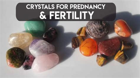 pink and green crystals for pregnancy.